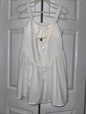 NWT Women’s White Sleeveless Tiered Mini Dress